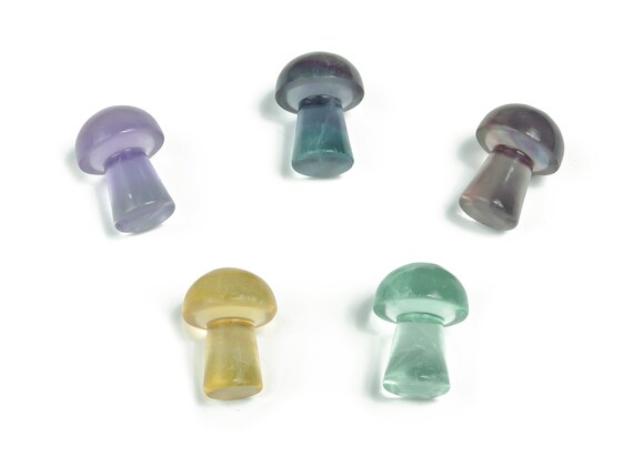 Fluorite Mushroom Carving – Fluorite Carved Gemstone – Healing Crystal – Best Quality - Home Decor - Gifts - Mu1005