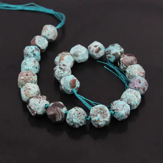 Full Strand,raw Blue Ocean Jasper Faceted Nugget Loose Beads,natural Stone Jasper Cut Nugget Slab Pendants Craft Bulk