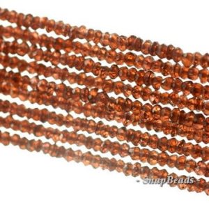 3x2mm-4x2mm Red Garnet Light Gemstone Grade AAA Faceted Rondelle Loose Beads 14 inch Full Strand (90187183-95) | Natural genuine beads Array beads for beading and jewelry making.  #jewelry #beads #beadedjewelry #diyjewelry #jewelrymaking #beadstore #beading #affiliate #ad
