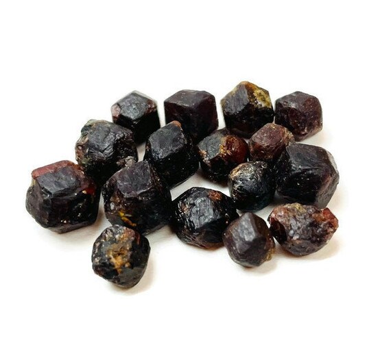 Garnet Crystal Lot (10g)  Xxs Raw Garnet Stone, Rough Garnet Mini Dodecahedron, Dark Red Garnet Natural Gemstone Crystals Tiny