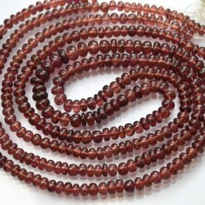 Shop Garnet Rondelle Beads! 8 Inches Strand, Natural Mozambique GARNET Smooth Rondelles. Size 4-5.5mm | Natural genuine rondelle Garnet beads for beading and jewelry making.  #jewelry #beads #beadedjewelry #diyjewelry #jewelrymaking #beadstore #beading #affiliate #ad
