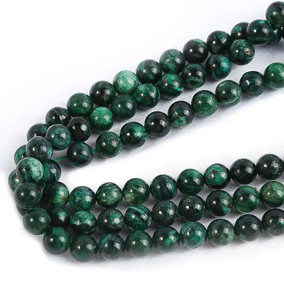 Genuine African Emerald Green Smooth Round Beads 6mm 8mm 10mm ,natural Emerald Green Loose Beads,15 Inches
