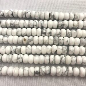 Shop Howlite Rondelle Beads! Genuine Howlite 4mm – 10mm Rondelle Natural Loose White Gemstone Beads 15 inch Jewelry Supply Bracelet Necklace Material Support Wholesale | Natural genuine rondelle Howlite beads for beading and jewelry making.  #jewelry #beads #beadedjewelry #diyjewelry #jewelrymaking #beadstore #beading #affiliate #ad
