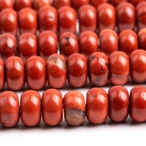 Genuine Natural Jasper Gemstone Beads 8x5MM Red Rondelle AA Quality Loose Beads (102203) | Natural genuine rondelle Red Jasper beads for beading and jewelry making.  #jewelry #beads #beadedjewelry #diyjewelry #jewelrymaking #beadstore #beading #affiliate #ad