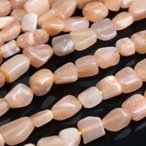 Genuine Natural Sunstone Gemstone Beads 7-9mm Orange Pebble Nugget Aa Quality Loose Beads (108428)