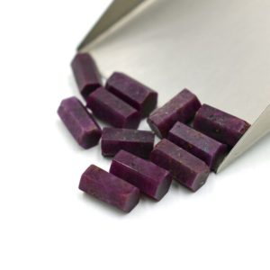 Genuine Ruby Fancy Shape Gemstone, Loose Pillar Stone For Jewelry, 5×10 mm Hand Faceted Standing Pillar, Ruby 2 Pieces Set For Jewelry | Natural genuine stones & crystals in various shapes & sizes. Buy raw cut, tumbled, or polished gemstones for making jewelry or crystal healing energy vibration raising reiki stones. #crystals #gemstones #crystalhealing #crystalsandgemstones #energyhealing #affiliate #ad