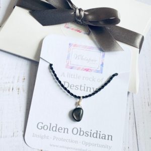Shop Golden Obsidian Necklaces! Golden Obsidian – Little Rock of Destiny – Gemstone Necklace | Natural genuine Golden Obsidian necklaces. Buy crystal jewelry, handmade handcrafted artisan jewelry for women.  Unique handmade gift ideas. #jewelry #beadednecklaces #beadedjewelry #gift #shopping #handmadejewelry #fashion #style #product #necklaces #affiliate #ad