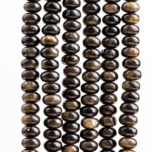 Shop Golden Obsidian Beads! 100 / 49 Pcs – 6x4MM Golden Obsidian Beads Grade A Genuine Natural Rondelle Gemstone Loose Beads (117570) | Natural genuine rondelle Golden Obsidian beads for beading and jewelry making.  #jewelry #beads #beadedjewelry #diyjewelry #jewelrymaking #beadstore #beading #affiliate #ad