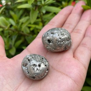 Grade A++ Pyrite Tumbled Stones, 0.85-1 Inch Tumbled Pyrite, Pyrite Crystal, Healing Crystals, Polished Rocks, Wholesale Bulk Lot | Natural genuine stones & crystals in various shapes & sizes. Buy raw cut, tumbled, or polished gemstones for making jewelry or crystal healing energy vibration raising reiki stones. #crystals #gemstones #crystalhealing #crystalsandgemstones #energyhealing #affiliate #ad