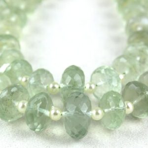 Details about   Natural Gem Green Amethyst Prasiolite 7.5MM Size Faceted Onion Shape Beads 8.5" 