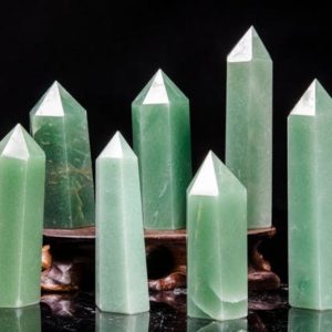 Shop Aventurine Stones & Crystals! Green Aventurine Point/Aventurine Wand/Shiny Polished Aventurine Tower/Healing Crystal(30mm,40mm,50mm,60mm,70mm,80mm,90mm,100mm,150mm,200mm) | Natural genuine stones & crystals in various shapes & sizes. Buy raw cut, tumbled, or polished gemstones for making jewelry or crystal healing energy vibration raising reiki stones. #crystals #gemstones #crystalhealing #crystalsandgemstones #energyhealing #affiliate #ad