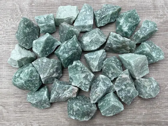 Green Aventurine Raw Natural Stone, 1 - 2 Inch Rough Green Aventurine Gemstone, Green Quartz Crystals, Wholesale Bulk Lot