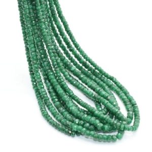 green emerald Rondelle beads,emerald faceted beads,4 to 5mm emerald bead,Emerald Gemstone bead,Bridal Crafts Jewelry Supplies,emerald strand | Natural genuine rondelle Emerald beads for beading and jewelry making.  #jewelry #beads #beadedjewelry #diyjewelry #jewelrymaking #beadstore #beading #affiliate #ad
