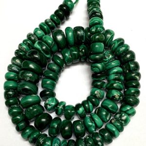 Shop Malachite Rondelle Beads! Green Malachite Smooth Rondelle Beads 7-10mm Natural Green Malachite Smooth Beads 18’’ Beautiful Green Malachite Rondelle Beads Malachite | Natural genuine rondelle Malachite beads for beading and jewelry making.  #jewelry #beads #beadedjewelry #diyjewelry #jewelrymaking #beadstore #beading #affiliate #ad