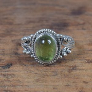 Shop Green Tourmaline Rings! Green Tourmaline 925 Sterling Silver Gemstone Designer Elegant Jewelry Ring ~ Handmade Jewelry ~ Green Tourmaline ~ Gift For Anniversary | Natural genuine Green Tourmaline rings, simple unique handcrafted gemstone rings. #rings #jewelry #shopping #gift #handmade #fashion #style #affiliate #ad