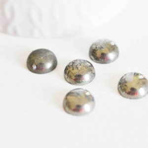 Shop Pyrite Stones & Crystals! Cabochon rond pyrite grise  naturelle 12mm,  cabochon création bijoux pierre , X1 G9025 | Natural genuine stones & crystals in various shapes & sizes. Buy raw cut, tumbled, or polished gemstones for making jewelry or crystal healing energy vibration raising reiki stones. #crystals #gemstones #crystalhealing #crystalsandgemstones #energyhealing #affiliate #ad