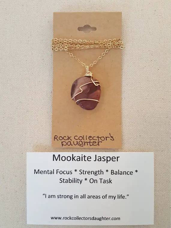 Hand Wrapped Mookaite Jasper Necklace