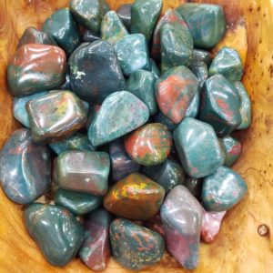 Shop Tumbled Bloodstone Crystals & Pocket Stones! Heliotrope (Bloodstone) Tumble | Natural genuine stones & crystals in various shapes & sizes. Buy raw cut, tumbled, or polished gemstones for making jewelry or crystal healing energy vibration raising reiki stones. #crystals #gemstones #crystalhealing #crystalsandgemstones #energyhealing #affiliate #ad