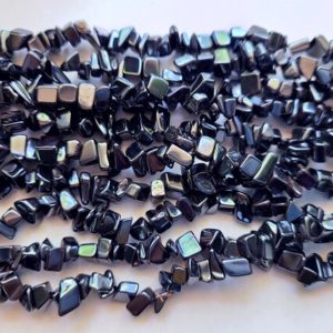 Shop Hematite Chip & Nugget Beads! Hematite Chip Beads 32Inch Strands | 4-8mm Natural Pre-Drilled Hematite Beads | Jewelry, Mosaics, Gemstone Trees, Wire Wrapping, Bracelets | Natural genuine chip Hematite beads for beading and jewelry making.  #jewelry #beads #beadedjewelry #diyjewelry #jewelrymaking #beadstore #beading #affiliate #ad