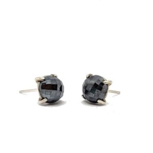 unique tear cut black hematite Micro pave Cubic Zircon 925 silver earrings A19 