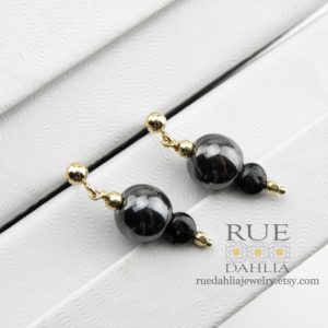 Shop Hematite Earrings! Hematite Earrings with Iolite, Gemstone Post earrings, Hematite Drop Earrings, Gemstone Stud Dangles, Iolite Earrings, Gift for her | Natural genuine Hematite earrings. Buy crystal jewelry, handmade handcrafted artisan jewelry for women.  Unique handmade gift ideas. #jewelry #beadedearrings #beadedjewelry #gift #shopping #handmadejewelry #fashion #style #product #earrings #affiliate #ad