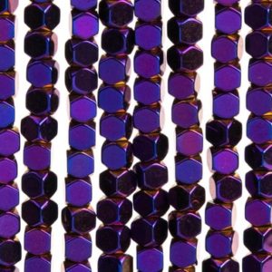 Shop Hematite Bead Shapes! 149 Pcs – 3MM Purple Hematite Beads Octagon Cube Grade AAA Natural Gemstone Loose Beads (104697) | Natural genuine other-shape Hematite beads for beading and jewelry making.  #jewelry #beads #beadedjewelry #diyjewelry #jewelrymaking #beadstore #beading #affiliate #ad