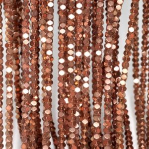 Shop Hematite Beads! 3x3mm Bronze Hematite Gemstone Octagon Cube Loose Beads 16 inch Full Strand (90185662-838) | Natural genuine beads Hematite beads for beading and jewelry making.  #jewelry #beads #beadedjewelry #diyjewelry #jewelrymaking #beadstore #beading #affiliate #ad
