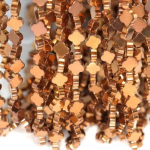 6x6mm Hematite Gemstone Grade AA Gold Leaf Clover Loose Beads 16 inch Full Strand (90185976-890) | Natural genuine other-shape Gemstone beads for beading and jewelry making.  #jewelry #beads #beadedjewelry #diyjewelry #jewelrymaking #beadstore #beading #affiliate #ad