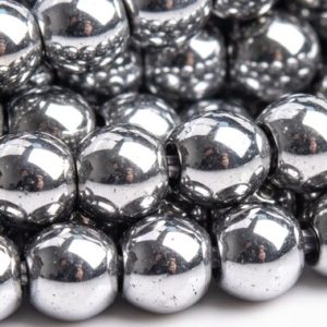 Shop Hematite Round Beads! Hematite Gemstone Beads 4MM Silver Round AAA Quality Loose Beads (101336) | Natural genuine round Hematite beads for beading and jewelry making.  #jewelry #beads #beadedjewelry #diyjewelry #jewelrymaking #beadstore #beading #affiliate #ad