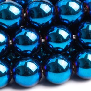 Shop Hematite Round Beads! Hematite Gemstone Beads 8MM Blue Round AAA Quality Loose Beads (101330) | Natural genuine round Hematite beads for beading and jewelry making.  #jewelry #beads #beadedjewelry #diyjewelry #jewelrymaking #beadstore #beading #affiliate #ad