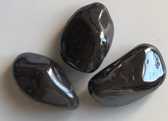 Hematite Large Tumbled Stone, Palm Stone, Healing Stone, Healing Crystal, Chakra Stone, Spiritual, Stone, Gemstone