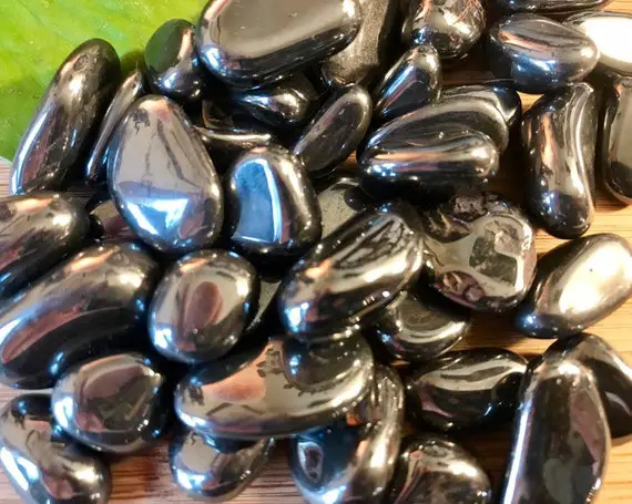 Tumbled Hematite Stones Set With Gift Bag And Note