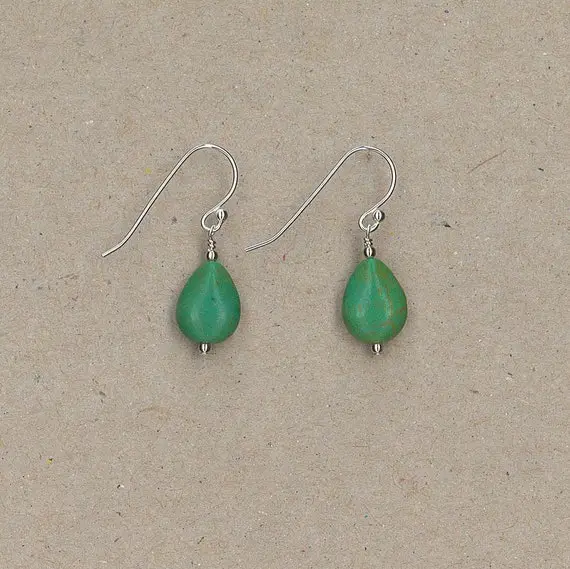 Howlite And Sterling Silver Earrings Handmade By Chris Hay