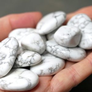 Shop Howlite Shapes! Howlite Palm Stones | Natural genuine stones & crystals in various shapes & sizes. Buy raw cut, tumbled, or polished gemstones for making jewelry or crystal healing energy vibration raising reiki stones. #crystals #gemstones #crystalhealing #crystalsandgemstones #energyhealing #affiliate #ad