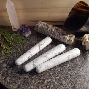Shop Howlite Points & Wands! Howlite Wand | Natural genuine stones & crystals in various shapes & sizes. Buy raw cut, tumbled, or polished gemstones for making jewelry or crystal healing energy vibration raising reiki stones. #crystals #gemstones #crystalhealing #crystalsandgemstones #energyhealing #affiliate #ad