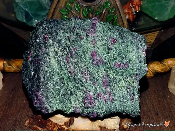 Huge Raw Ruby In Zoisite Display Specimen - "beauty With The Beast"