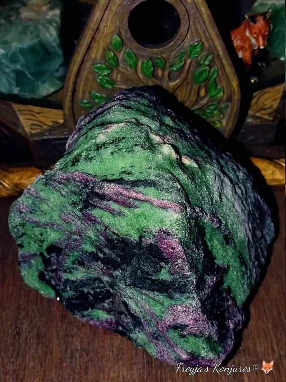 Huge Raw Ruby In Zoisite Display Specimen - "beauty With The Beast"