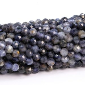 Shop Iolite Beads! 4MM Iolite Beads Gray Purple Grade A Genuine Natural Gemstone Faceted Round Loose Beads 15" / 7.5" Bulk Lot Options (113222) | Natural genuine beads Iolite beads for beading and jewelry making.  #jewelry #beads #beadedjewelry #diyjewelry #jewelrymaking #beadstore #beading #affiliate #ad
