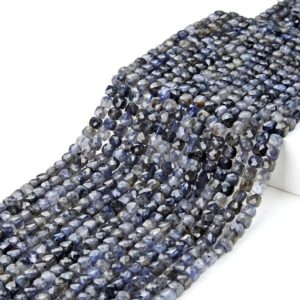 Shop Iolite Faceted Beads! 5MM Natural Iolite Gemstone Grade AA Micro Faceted Square Cube Loose Beads (P24) | Natural genuine faceted Iolite beads for beading and jewelry making.  #jewelry #beads #beadedjewelry #diyjewelry #jewelrymaking #beadstore #beading #affiliate #ad