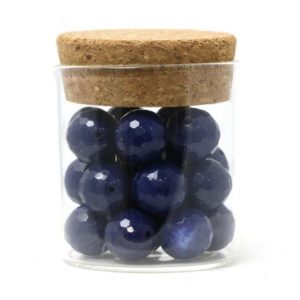 Shop Jade Faceted Beads! Cork Jar With Beads,jade beads,gemstone beads,round beads,faceted beads,perfect gift,diy beads storage,beads jar,blue beads | Natural genuine faceted Jade beads for beading and jewelry making.  #jewelry #beads #beadedjewelry #diyjewelry #jewelrymaking #beadstore #beading #affiliate #ad
