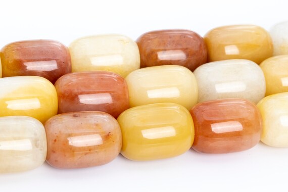 20x15mm Gobi Jade Beads Barrel Drum Grade Aaa Genuine Natural Gemstone Loose Beads 17" Bulk Lot 1,3,5,10 And 50 (103072-682)