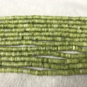 Shop Green Jade Beads! Natural South Green Jade 6mm Heishi Genuine Loose Gemstone Beads 15 inch Jewelry Supply Bracelet Necklace Material Support Wholesale | Natural genuine beads Jade beads for beading and jewelry making.  #jewelry #beads #beadedjewelry #diyjewelry #jewelrymaking #beadstore #beading #affiliate #ad