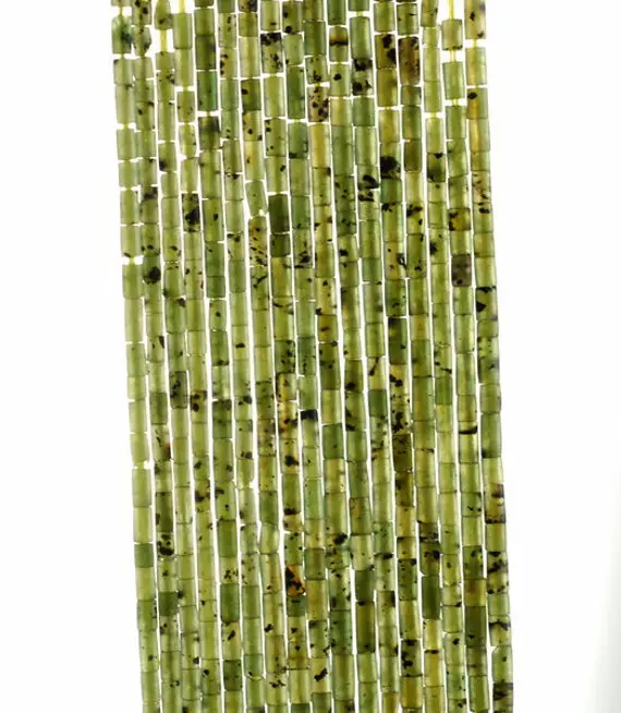1mm Jade Gemstone Grade Aaa Green Round Tube Heishi Loose Beads 15 Inch Full Strand (90184291-850)