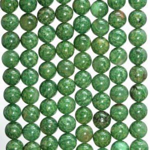 Shop Green Jade Beads! 6MM Green African Jade Gemstone Grade AAA Round Loose Beads 15.5 inch Full Strand (80007565-A267) | Natural genuine beads Jade beads for beading and jewelry making.  #jewelry #beads #beadedjewelry #diyjewelry #jewelrymaking #beadstore #beading #affiliate #ad