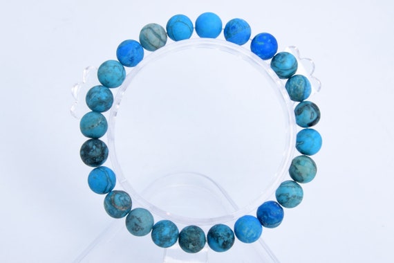 8mm Matte Blue Crazy Lace Jasper Beads Bracelet Grade Aaa Natural Round Gemstone 7.5" Bulk Lot 1,3,5,10 And 50 (106746h-062)