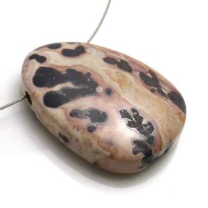 Dendritic Jasper LARGE Focal Bead Owyhee Free Form Cut Beautifully Polished hole size 2mm Red Grey Perfect for a necklace  Or Cabochon | Natural genuine stones & crystals in various shapes & sizes. Buy raw cut, tumbled, or polished gemstones for making jewelry or crystal healing energy vibration raising reiki stones. #crystals #gemstones #crystalhealing #crystalsandgemstones #energyhealing #affiliate #ad