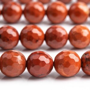 Shop Jasper Faceted Beads! Genuine Natural Jasper Gemstone Beads 8MM Red Micro Faceted Round AAA Quality Loose Beads (100879) | Natural genuine faceted Jasper beads for beading and jewelry making.  #jewelry #beads #beadedjewelry #diyjewelry #jewelrymaking #beadstore #beading #affiliate #ad