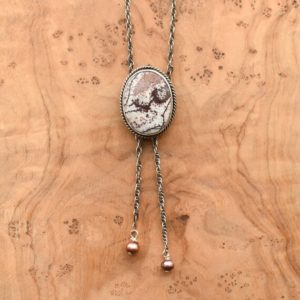 Sonora Jasper Bolo – Sonora Jasper Necklace – Jasper Mock Bolo – Silversmith Bolo – Bolo Style Necklace | Natural genuine Jasper necklaces. Buy crystal jewelry, handmade handcrafted artisan jewelry for women.  Unique handmade gift ideas. #jewelry #beadednecklaces #beadedjewelry #gift #shopping #handmadejewelry #fashion #style #product #necklaces #affiliate #ad