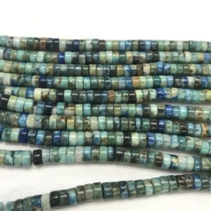 Shop Jasper Bead Shapes! Genuine Blue Green Jasper 3x6mm Heishi Natural Gemstone Loose Beads 15 inch Jewelry Supply Bracelet Necklace Material Support Wholesale | Natural genuine other-shape Jasper beads for beading and jewelry making.  #jewelry #beads #beadedjewelry #diyjewelry #jewelrymaking #beadstore #beading #affiliate #ad