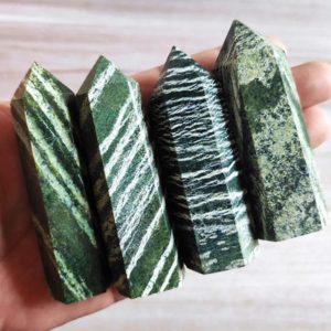 Shop Jasper Stones & Crystals! Zebra Jasper Tower Natural Green Zebra Jasper Obelisk Crystal Tower Bulk Wholesale Gemstone Obelisk Healing Crystal For Gifts Home Decor | Natural genuine stones & crystals in various shapes & sizes. Buy raw cut, tumbled, or polished gemstones for making jewelry or crystal healing energy vibration raising reiki stones. #crystals #gemstones #crystalhealing #crystalsandgemstones #energyhealing #affiliate #ad